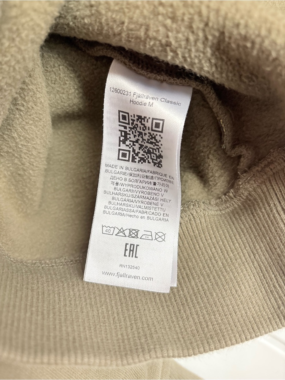Fjall Raven Classic Hoodie Mens L Green Fleece Lined Long Sleeve Pullover - Picture 9 of 10